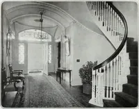 An illustration from House & garden's book of interiors, containing over three hundred illustrations of living rooms, dining rooms, libraries, halls, bedrooms, porches, breakfast rooms, nurseries, kitchens, bathrooms and the use of decorative accessories and curtains, together with practical suggestions for the furnishing and decorating of each type of room in the house (1920)