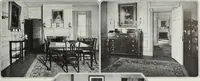 An illustration from House & garden's book of interiors, containing over three hundred illustrations of living rooms, dining rooms, libraries, halls, bedrooms, porches, breakfast rooms, nurseries, kitchens, bathrooms and the use of decorative accessories and curtains, together with practical suggestions for the furnishing and decorating of each type of room in the house (1920)