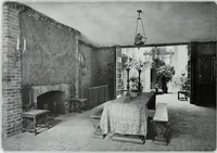 An illustration from House & garden's book of interiors, containing over three hundred illustrations of living rooms, dining rooms, libraries, halls, bedrooms, porches, breakfast rooms, nurseries, kitchens, bathrooms and the use of decorative accessories and curtains, together with practical suggestions for the furnishing and decorating of each type of room in the house (1920)