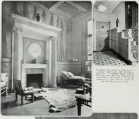 An illustration from House & garden's book of interiors, containing over three hundred illustrations of living rooms, dining rooms, libraries, halls, bedrooms, porches, breakfast rooms, nurseries, kitchens, bathrooms and the use of decorative accessories and curtains, together with practical suggestions for the furnishing and decorating of each type of room in the house (1920)
