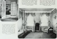 An illustration from House & garden's book of interiors, containing over three hundred illustrations of living rooms, dining rooms, libraries, halls, bedrooms, porches, breakfast rooms, nurseries, kitchens, bathrooms and the use of decorative accessories and curtains, together with practical suggestions for the furnishing and decorating of each type of room in the house (1920)