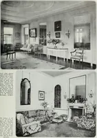 An illustration from House & garden's book of interiors, containing over three hundred illustrations of living rooms, dining rooms, libraries, halls, bedrooms, porches, breakfast rooms, nurseries, kitchens, bathrooms and the use of decorative accessories and curtains, together with practical suggestions for the furnishing and decorating of each type of room in the house (1920)