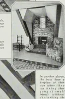 An illustration from House & garden's book of interiors, containing over three hundred illustrations of living rooms, dining rooms, libraries, halls, bedrooms, porches, breakfast rooms, nurseries, kitchens, bathrooms and the use of decorative accessories and curtains, together with practical suggestions for the furnishing and decorating of each type of room in the house (1920)