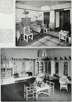 An illustration from House & garden's book of interiors, containing over three hundred illustrations of living rooms, dining rooms, libraries, halls, bedrooms, porches, breakfast rooms, nurseries, kitchens, bathrooms and the use of decorative accessories and curtains, together with practical suggestions for the furnishing and decorating of each type of room in the house (1920)