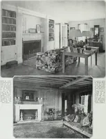 An illustration from House & garden's book of interiors, containing over three hundred illustrations of living rooms, dining rooms, libraries, halls, bedrooms, porches, breakfast rooms, nurseries, kitchens, bathrooms and the use of decorative accessories and curtains, together with practical suggestions for the furnishing and decorating of each type of room in the house (1920)