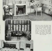 An illustration from House & garden's book of interiors, containing over three hundred illustrations of living rooms, dining rooms, libraries, halls, bedrooms, porches, breakfast rooms, nurseries, kitchens, bathrooms and the use of decorative accessories and curtains, together with practical suggestions for the furnishing and decorating of each type of room in the house (1920)