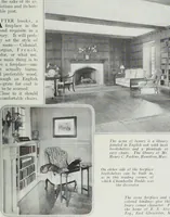 An illustration from House & garden's book of interiors, containing over three hundred illustrations of living rooms, dining rooms, libraries, halls, bedrooms, porches, breakfast rooms, nurseries, kitchens, bathrooms and the use of decorative accessories and curtains, together with practical suggestions for the furnishing and decorating of each type of room in the house (1920)