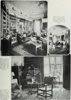An illustration from House & garden's book of interiors, containing over three hundred illustrations of living rooms, dining rooms, libraries, halls, bedrooms, porches, breakfast rooms, nurseries, kitchens, bathrooms and the use of decorative accessories and curtains, together with practical suggestions for the furnishing and decorating of each type of room in the house (1920)