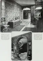 An illustration from House & garden's book of interiors, containing over three hundred illustrations of living rooms, dining rooms, libraries, halls, bedrooms, porches, breakfast rooms, nurseries, kitchens, bathrooms and the use of decorative accessories and curtains, together with practical suggestions for the furnishing and decorating of each type of room in the house (1920)