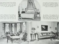 An illustration from House & garden's book of interiors, containing over three hundred illustrations of living rooms, dining rooms, libraries, halls, bedrooms, porches, breakfast rooms, nurseries, kitchens, bathrooms and the use of decorative accessories and curtains, together with practical suggestions for the furnishing and decorating of each type of room in the house (1920)