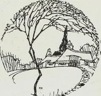 An illustration from House & garden's book of interiors, containing over three hundred illustrations of living rooms, dining rooms, libraries, halls, bedrooms, porches, breakfast rooms, nurseries, kitchens, bathrooms and the use of decorative accessories and curtains, together with practical suggestions for the furnishing and decorating of each type of room in the house (1920)