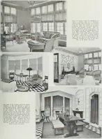 An illustration from House & garden's book of interiors, containing over three hundred illustrations of living rooms, dining rooms, libraries, halls, bedrooms, porches, breakfast rooms, nurseries, kitchens, bathrooms and the use of decorative accessories and curtains, together with practical suggestions for the furnishing and decorating of each type of room in the house (1920)