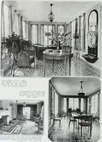 An illustration from House & garden's book of interiors, containing over three hundred illustrations of living rooms, dining rooms, libraries, halls, bedrooms, porches, breakfast rooms, nurseries, kitchens, bathrooms and the use of decorative accessories and curtains, together with practical suggestions for the furnishing and decorating of each type of room in the house (1920)