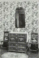 An illustration from House & garden's book of interiors, containing over three hundred illustrations of living rooms, dining rooms, libraries, halls, bedrooms, porches, breakfast rooms, nurseries, kitchens, bathrooms and the use of decorative accessories and curtains, together with practical suggestions for the furnishing and decorating of each type of room in the house (1920)