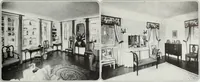An illustration from House & garden's book of interiors, containing over three hundred illustrations of living rooms, dining rooms, libraries, halls, bedrooms, porches, breakfast rooms, nurseries, kitchens, bathrooms and the use of decorative accessories and curtains, together with practical suggestions for the furnishing and decorating of each type of room in the house (1920)