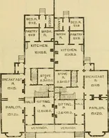 An illustration from The house, a manual of rural architecture, or, How to build country houses and out-buildings : embracing the origin and meaning of the house ; the art of house-building, including planning, style and construction ; desings and descriptions of cottages farm-houses, villas and out-buildings, of various cost and in the different styles of architecture, etc., etc. ; and an appendix containing recipes for paints and washes, stucco, rough-cast, etc. ; and instructions for roofing, building with rough stone, unburnt brick, balloon frames, and the concrete or gravel wall ; with numerous original plans (1866)