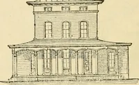 An illustration from The house, a manual of rural architecture, or, How to build country houses and out-buildings : embracing the origin and meaning of the house ; the art of house-building, including planning, style and construction ; desings and descriptions of cottages farm-houses, villas and out-buildings, of various cost and in the different styles of architecture, etc., etc. ; and an appendix containing recipes for paints and washes, stucco, rough-cast, etc. ; and instructions for roofing, building with rough stone, unburnt brick, balloon frames, and the concrete or gravel wall ; with numerous original plans (1866)