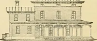 An illustration from The house, a manual of rural architecture, or, How to build country houses and out-buildings : embracing the origin and meaning of the house ; the art of house-building, including planning, style and construction ; desings and descriptions of cottages farm-houses, villas and out-buildings, of various cost and in the different styles of architecture, etc., etc. ; and an appendix containing recipes for paints and washes, stucco, rough-cast, etc. ; and instructions for roofing, building with rough stone, unburnt brick, balloon frames, and the concrete or gravel wall ; with numerous original plans (1866)
