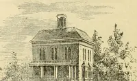 An illustration from The house, a manual of rural architecture, or, How to build country houses and out-buildings : embracing the origin and meaning of the house ; the art of house-building, including planning, style and construction ; desings and descriptions of cottages farm-houses, villas and out-buildings, of various cost and in the different styles of architecture, etc., etc. ; and an appendix containing recipes for paints and washes, stucco, rough-cast, etc. ; and instructions for roofing, building with rough stone, unburnt brick, balloon frames, and the concrete or gravel wall ; with numerous original plans (1866)