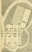 An illustration from The house, a manual of rural architecture, or, How to build country houses and out-buildings : embracing the origin and meaning of the house ; the art of house-building, including planning, style and construction ; desings and descriptions of cottages farm-houses, villas and out-buildings, of various cost and in the different styles of architecture, etc., etc. ; and an appendix containing recipes for paints and washes, stucco, rough-cast, etc. ; and instructions for roofing, building with rough stone, unburnt brick, balloon frames, and the concrete or gravel wall ; with numerous original plans (1866)