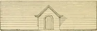 An illustration from The house, a manual of rural architecture, or, How to build country houses and out-buildings : embracing the origin and meaning of the house ; the art of house-building, including planning, style and construction ; desings and descriptions of cottages farm-houses, villas and out-buildings, of various cost and in the different styles of architecture, etc., etc. ; and an appendix containing recipes for paints and washes, stucco, rough-cast, etc. ; and instructions for roofing, building with rough stone, unburnt brick, balloon frames, and the concrete or gravel wall ; with numerous original plans (1866)