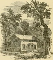 An illustration from The house, a manual of rural architecture, or, How to build country houses and out-buildings : embracing the origin and meaning of the house ; the art of house-building, including planning, style and construction ; desings and descriptions of cottages farm-houses, villas and out-buildings, of various cost and in the different styles of architecture, etc., etc. ; and an appendix containing recipes for paints and washes, stucco, rough-cast, etc. ; and instructions for roofing, building with rough stone, unburnt brick, balloon frames, and the concrete or gravel wall ; with numerous original plans (1866)