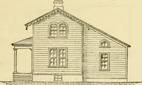 An illustration from The house, a manual of rural architecture, or, How to build country houses and out-buildings : embracing the origin and meaning of the house ; the art of house-building, including planning, style and construction ; desings and descriptions of cottages farm-houses, villas and out-buildings, of various cost and in the different styles of architecture, etc., etc. ; and an appendix containing recipes for paints and washes, stucco, rough-cast, etc. ; and instructions for roofing, building with rough stone, unburnt brick, balloon frames, and the concrete or gravel wall ; with numerous original plans (1866)