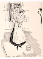 An illustration from The house that was reformed : a little story of the Wilson's experience with the Bay State man. (1900)