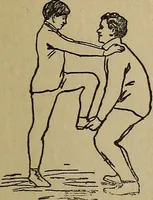 An illustration from How to, a book of tumbling, tricks, pyramids and games; (1899)