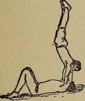An illustration from How to, a book of tumbling, tricks, pyramids and games; (1899)