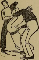 An illustration from How to, a book of tumbling, tricks, pyramids and games; (1899)