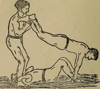 An illustration from How to, a book of tumbling, tricks, pyramids and games; (1899)
