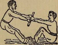 An illustration from How to, a book of tumbling, tricks, pyramids and games; (1899)