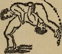 An illustration from How to, a book of tumbling, tricks, pyramids and games; (1899)