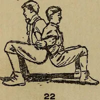 An illustration from How to, a book of tumbling, tricks, pyramids and games; (1899)