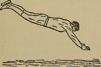 An illustration from How to, a book of tumbling, tricks, pyramids and games; (1899)