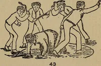 An illustration from How to, a book of tumbling, tricks, pyramids and games; (1899)