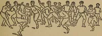 An illustration from How to, a book of tumbling, tricks, pyramids and games; (1899)