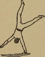 An illustration from How to, a book of tumbling, tricks, pyramids and games; (1899)