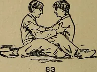 An illustration from How to, a book of tumbling, tricks, pyramids and games; (1899)