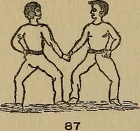 An illustration from How to, a book of tumbling, tricks, pyramids and games; (1899)