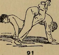 An illustration from How to, a book of tumbling, tricks, pyramids and games; (1899)