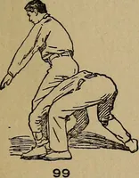 An illustration from How to, a book of tumbling, tricks, pyramids and games; (1899)