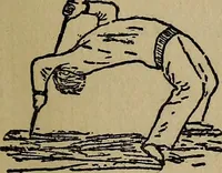 An illustration from How to, a book of tumbling, tricks, pyramids and games; (1899)