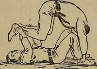 An illustration from How to, a book of tumbling, tricks, pyramids and games; (1899)