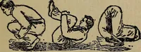 An illustration from How to, a book of tumbling, tricks, pyramids and games; (1899)