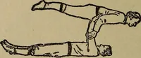 An illustration from How to, a book of tumbling, tricks, pyramids and games; (1899)