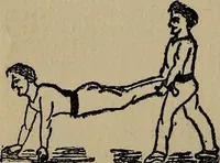 An illustration from How to, a book of tumbling, tricks, pyramids and games; (1899)