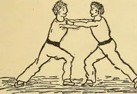 An illustration from How to, a book of tumbling, tricks, pyramids and games; (1899)
