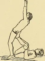 An illustration from How to, a book of tumbling, tricks, pyramids and games; (1899)